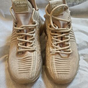Steve Madden Beige Textured Sneakers